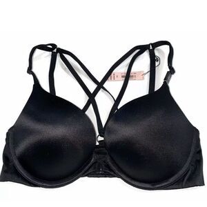 Victoria’s Secret Very sexy Push up Padded Strappy front lace bra mauve 32D
